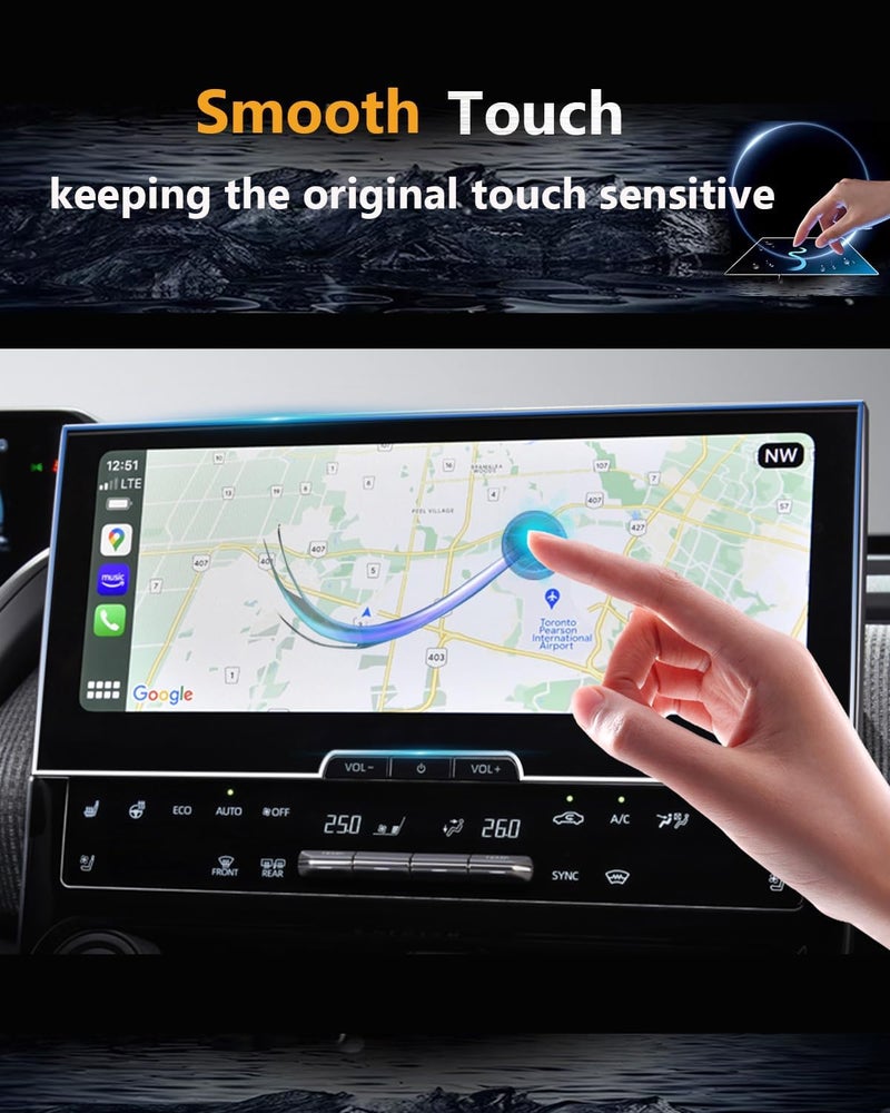 VIAROOM Screen Protector For Subaru Solterra 2023-2025, Tempered Glass GPS Navigation Protective Film For Solterra 2025 2024 2023 Accessories - 12.3 inch - Image 3